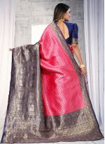 Modern Pink Banarasi Silk Traditional Saree