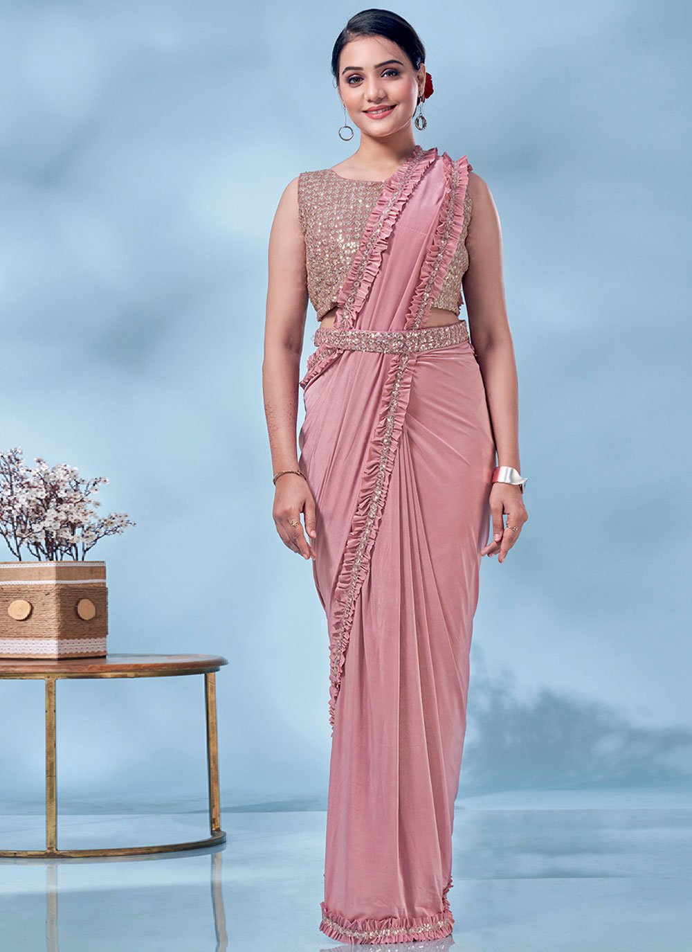 sari modern dress SARI INDIAN WEAR BOLLYWOOD DESIGNER PAKISTANI WOMEN SAREE ETHNIC BOLLYWOOD DRESS