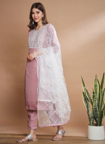 Modernistic Embroidered Casual Straight Suit