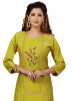 Modernistic Embroidered Silk Bollywood Salwar Kameez