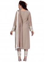 Modest Embroidered Designer Straight Suit