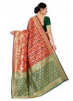 Modish Maroon Weaving Art Silk Designer Traditional Saree