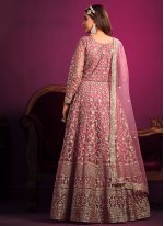 Modish Pink Sangeet Anarkali Salwar Suit