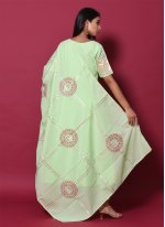 Modish Sea Green Block Print Cotton Salwar Suit