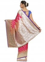 Monumental Banarasi Silk Fuchsia Designer Traditional Saree