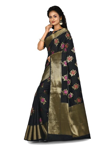 
                            Monumental Weaving Banarasi Silk Contemporary Saree