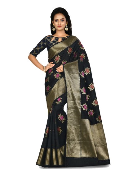 Monumental Weaving Banarasi Silk Contemporary Saree