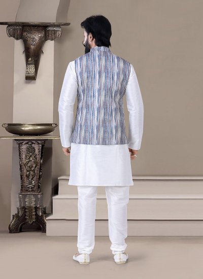 
                            Multi Colour and White Color Kurta Payjama With Jacket