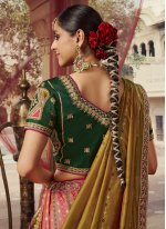 Multi Colour Banarasi Silk Engagement Designer Lehenga Choli