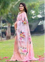 Multi Colour Ceremonial Silk Printed Saree