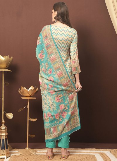 Multi Colour Cotton Digital Print Trendy Salwar Suit