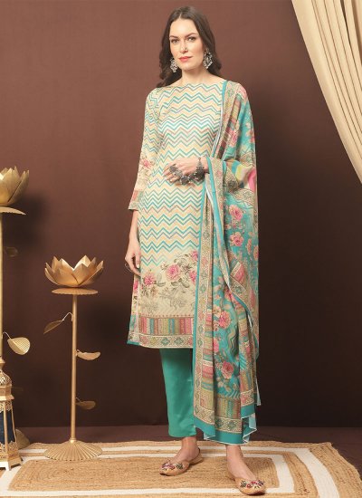 Multi Colour Cotton Digital Print Trendy Salwar Suit