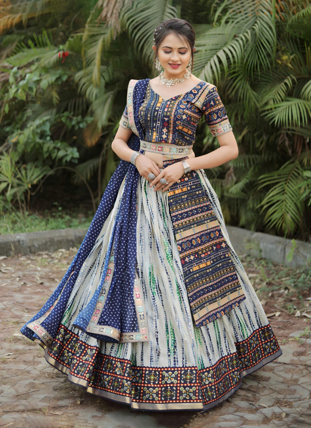 Multicolor Printed Ladies Silk Lehenga Choli at Rs 1399 in Surat | ID:  2851831256333