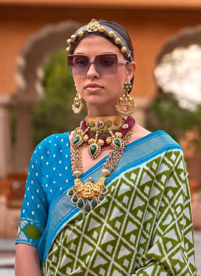 Multi Colour Festival Silk Classic Saree