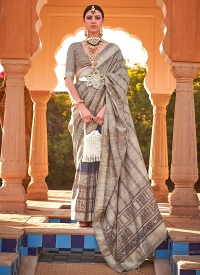 Multi Colour Kanchipuram Silk Classic Saree