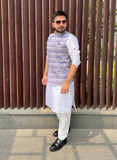 
                            Multi Colour Printed Cotton Nehru Jackets