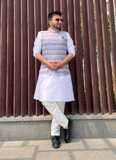 Multi Colour Printed Cotton Nehru Jackets
