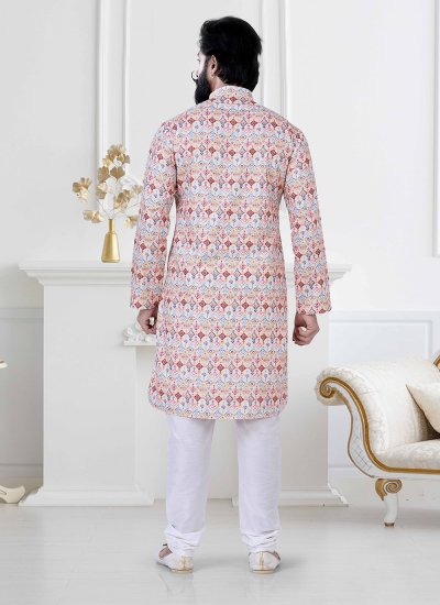 Multi Colour Printed Mehndi Kurta Pyjama