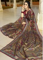 Multi Colour Printed Trendy Saree