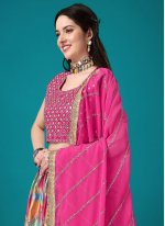 Multi Colour Satin Silk Trendy Lehenga Choli