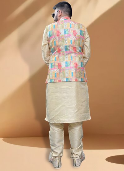 Multi Colour Silk Nehru Jackets