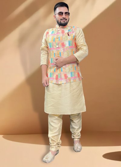 Multi Colour Silk Nehru Jackets