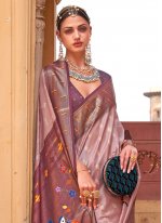 Multi Colour Silk Party Contemporary Style Saree