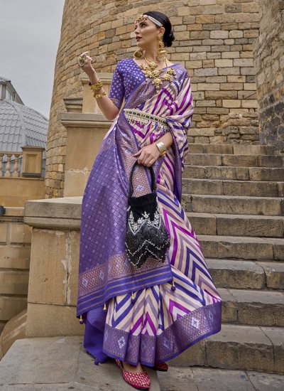 Popular $387 - $645 - Multi Colour Reception Banarasi Silk Saree and Multi  Colour Reception Banarasi Silk Sari Online Shopping