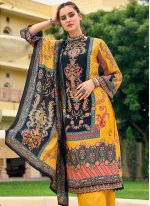 Multi Colour Silk Salwar Kameez