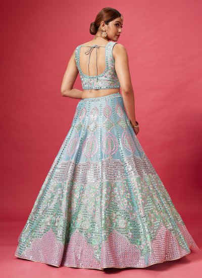 Multi Colour Thread Bridal Trendy Lehenga Choli