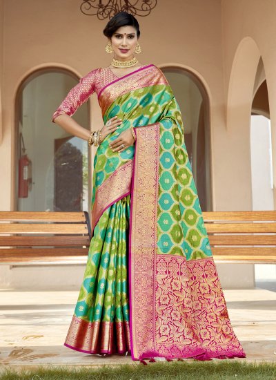 Multi Colour Weaving Designer Traditional Saree