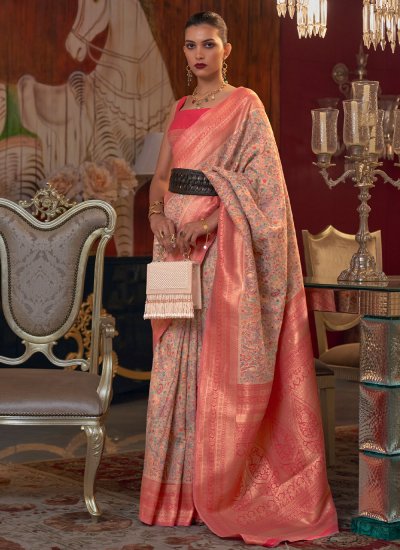 Multi Colour Weaving Handloom silk Contemporary Saree
