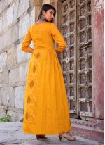 Mustard Color Designer Gown