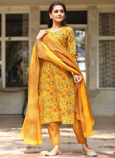Buy Handloom Cotton Embroidered Churidar Suit : 99975 - Salwar Kameez