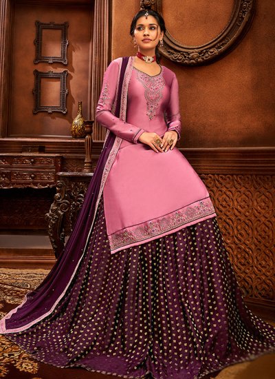Mystic Pink Mehndi Designer Lehenga Choli