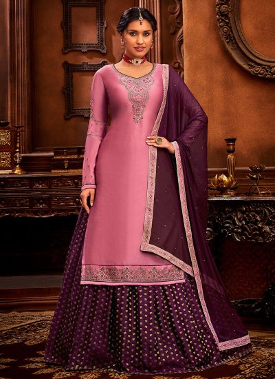Mystic Pink Mehndi Designer Lehenga Choli
