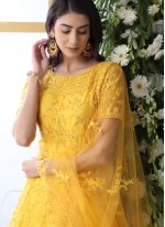 Mystic Yellow Designer Gown