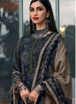 Navy Blue Digital Print Designer Pakistani Salwar Suit