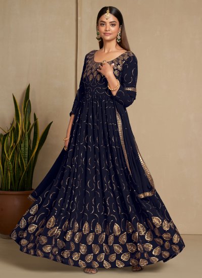 Navy Blue Engagement Gown 