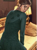 Net Green Floor Length Anarkali Suit