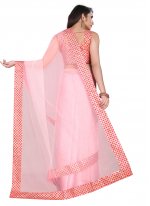 Net Lace Pink Traditional Saree