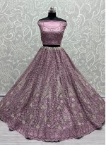 Net Lavender Trendy Lehenga Choli