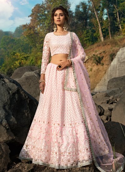 Net Pink Bollywood Lehenga Choli