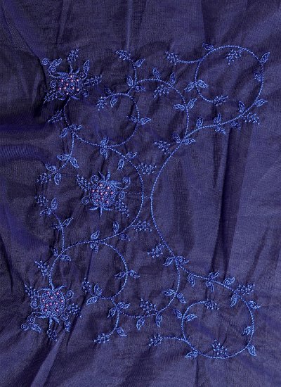 
                            Net Resham Contemporary Saree in Blue