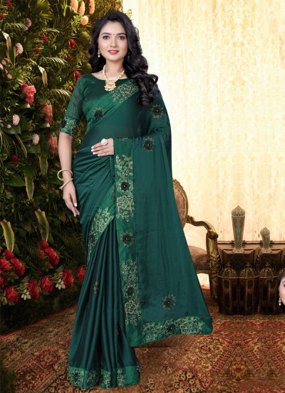 Noble Embroidered Silk Classic Saree