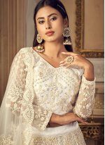 Off White Wedding Designer Long Lehenga Choli
