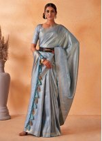 Opulent Weaving Blue Classic Saree