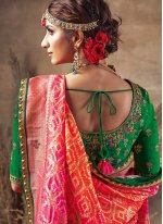 Orange and Pink Fancy Fabric Traditional Designer Saree