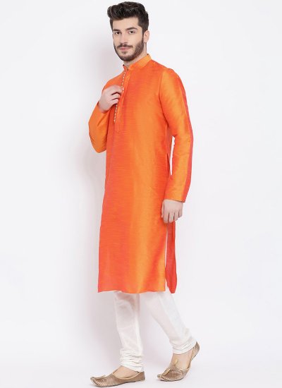 Orange Sangeet Kurta Pyjama