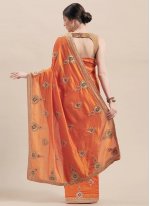 Orange Silk Classic Saree